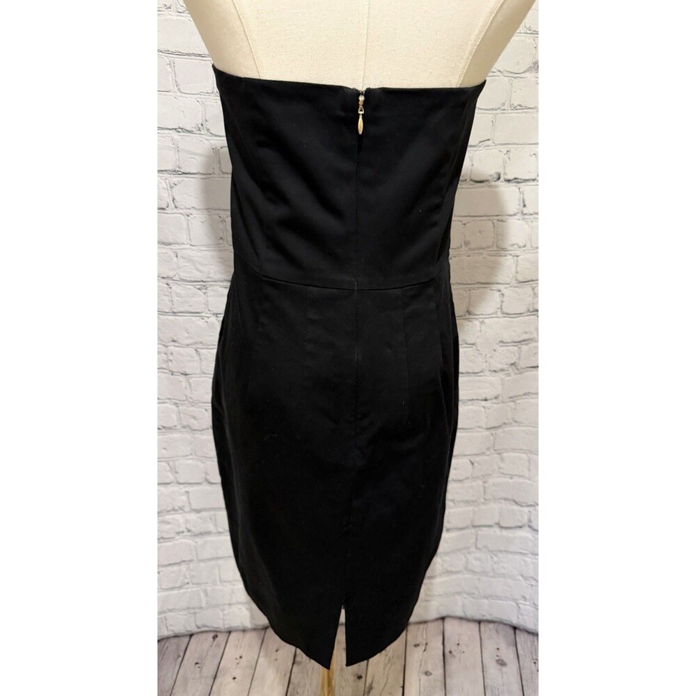 Express Women's Black Strapless Mini Dress Cocktail Zip Up Size 10 - Picture 5 of 6